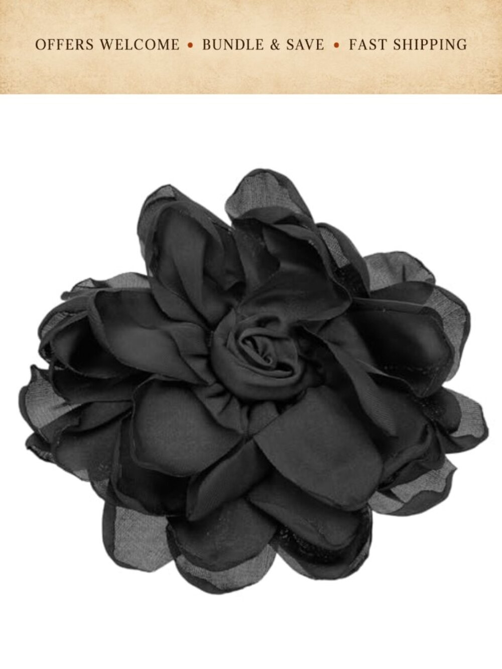PATIKIL Satin Rose Flower Hair Clip Brooch Pin for Wedding Party